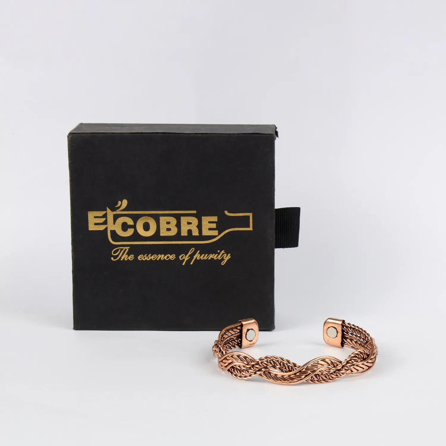 El'Cobre Design 50 kobberarmbånd let med gaveæske