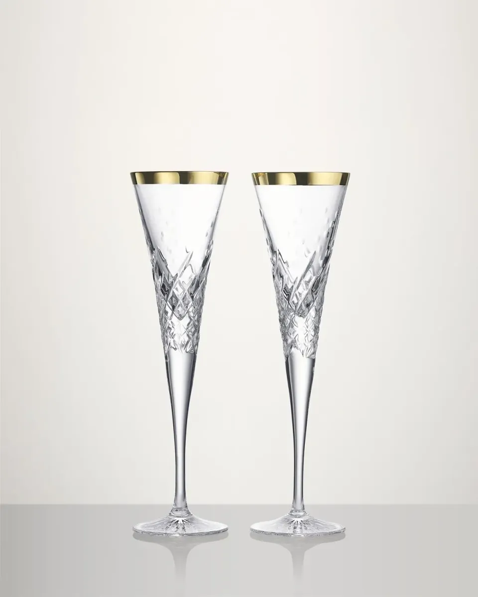 Waterford Celebrations champagneglas 2 stk guld