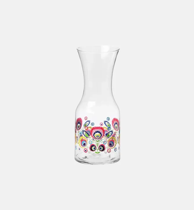 Krosno Folk karaffel 900 ml glas med mønster