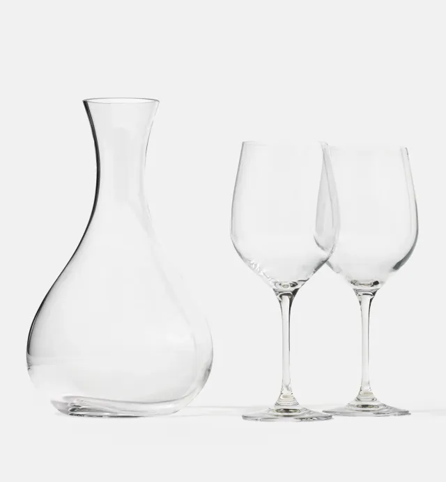 Krosno vinsæt 3 dele karaffel og glas krystal