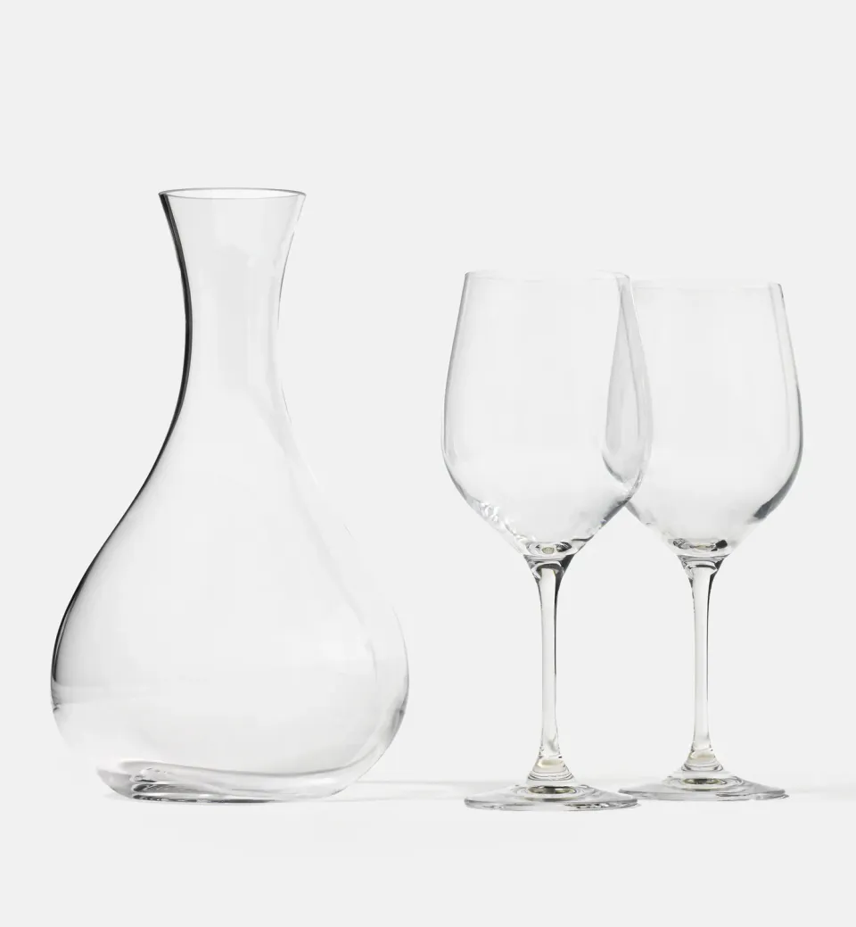 Krosno vinsæt 3 dele karaffel og glas krystal
