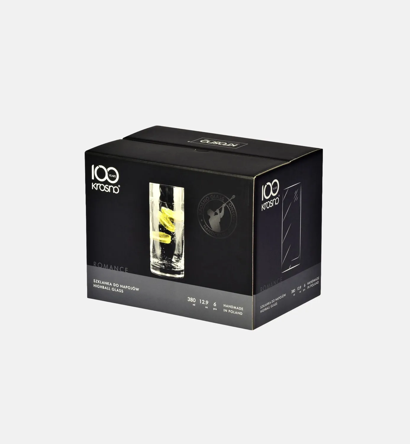 Krosno Romance drinksglas 380 ml riflet