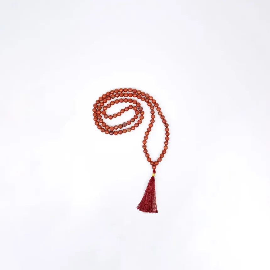 El'Cobre Red Jasper Mala bedekæde 108 perler rød jaspis