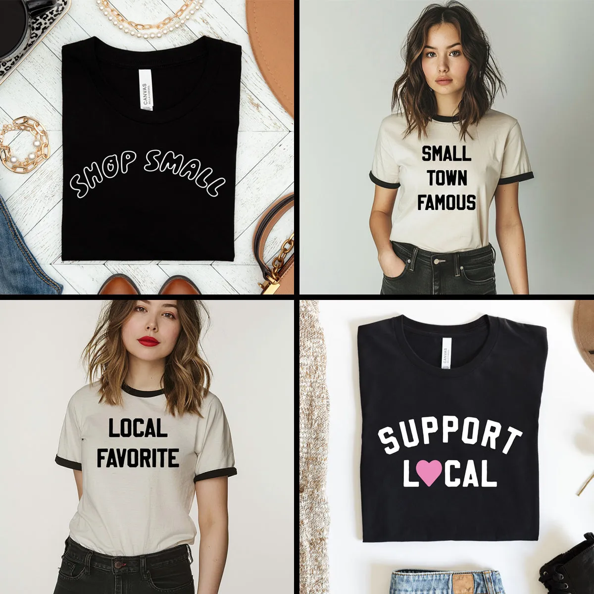 Mugsby Small Town Famous t-shirt bomuld natur str M