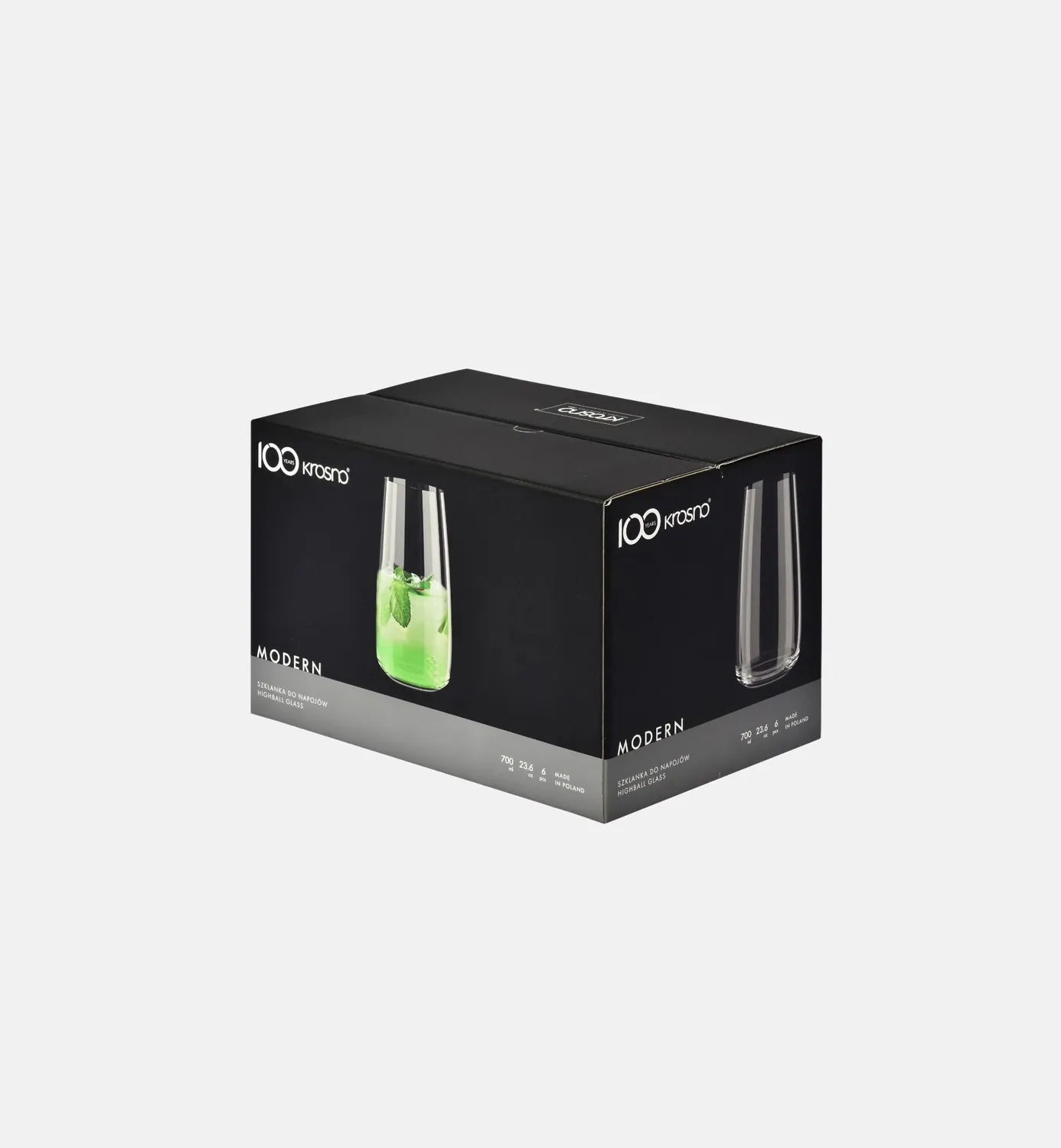 Krosno Modern drikkeglas 700 ml højt klart glas