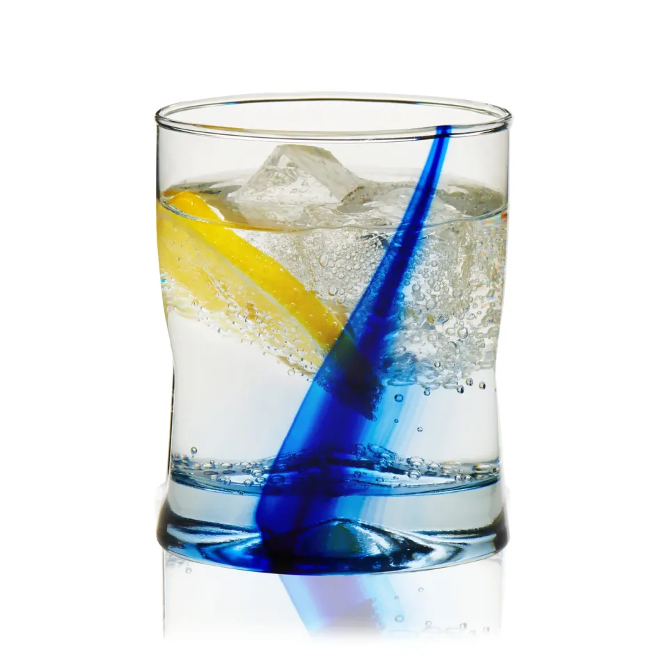 Libbey Impressions rocksglas 370 ml sæt med 8 – blå stribe