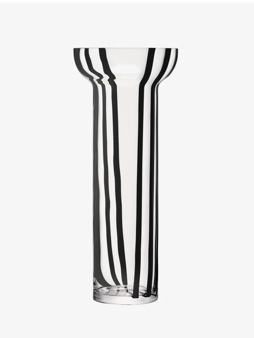 LSA Stripe vase mundblæst glas sort stribet