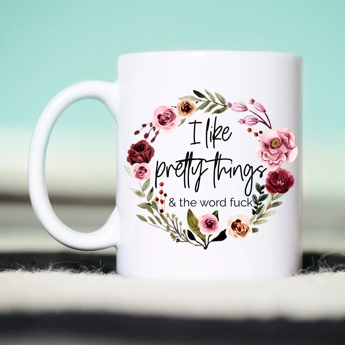 Mugsby Pretty Things kop 325 ml hvid fræk