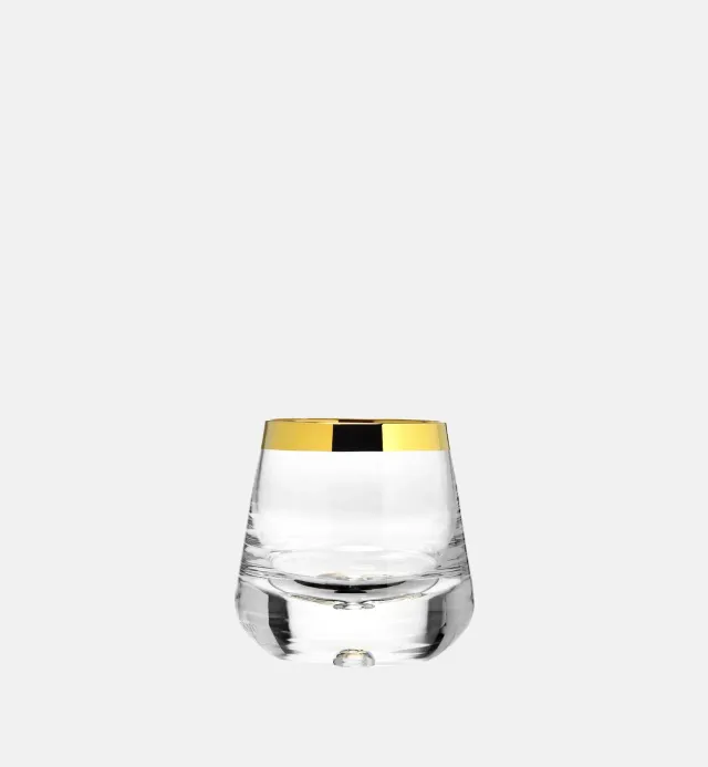 Krosno Krystalglas 220 ml klar med guldkant