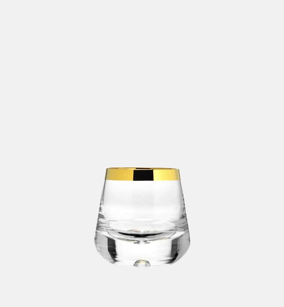 Krosno Krystalglas 220 ml klar med guldkant
