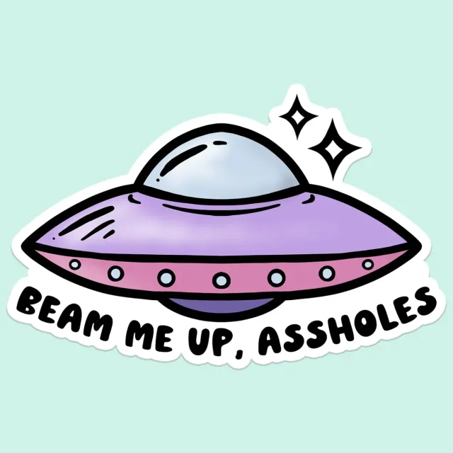 Mugsby Beam Me Up krus 11 oz sjov spacegave