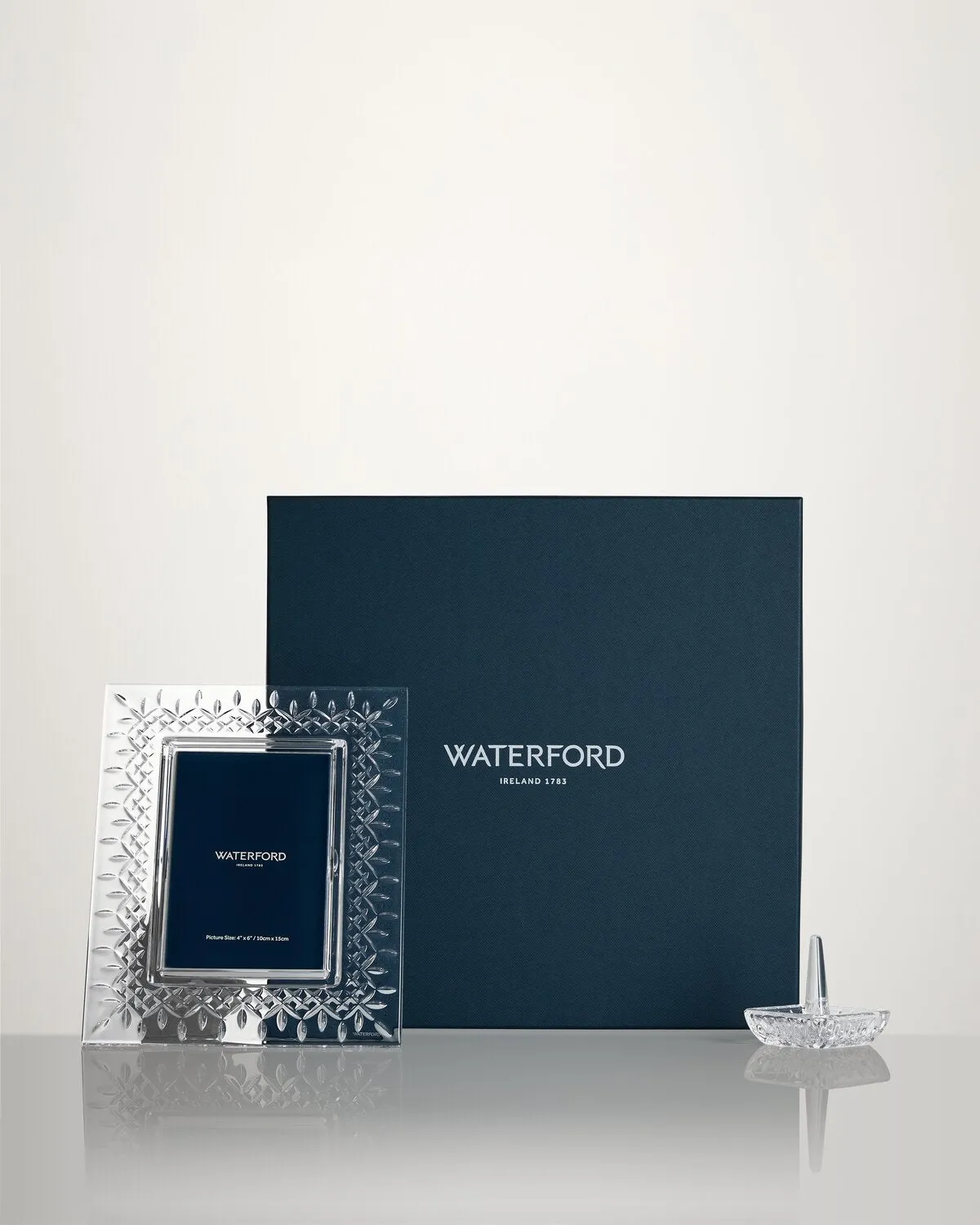 Waterford Lismore 10x15 billedramme & ringholder sæt krystal