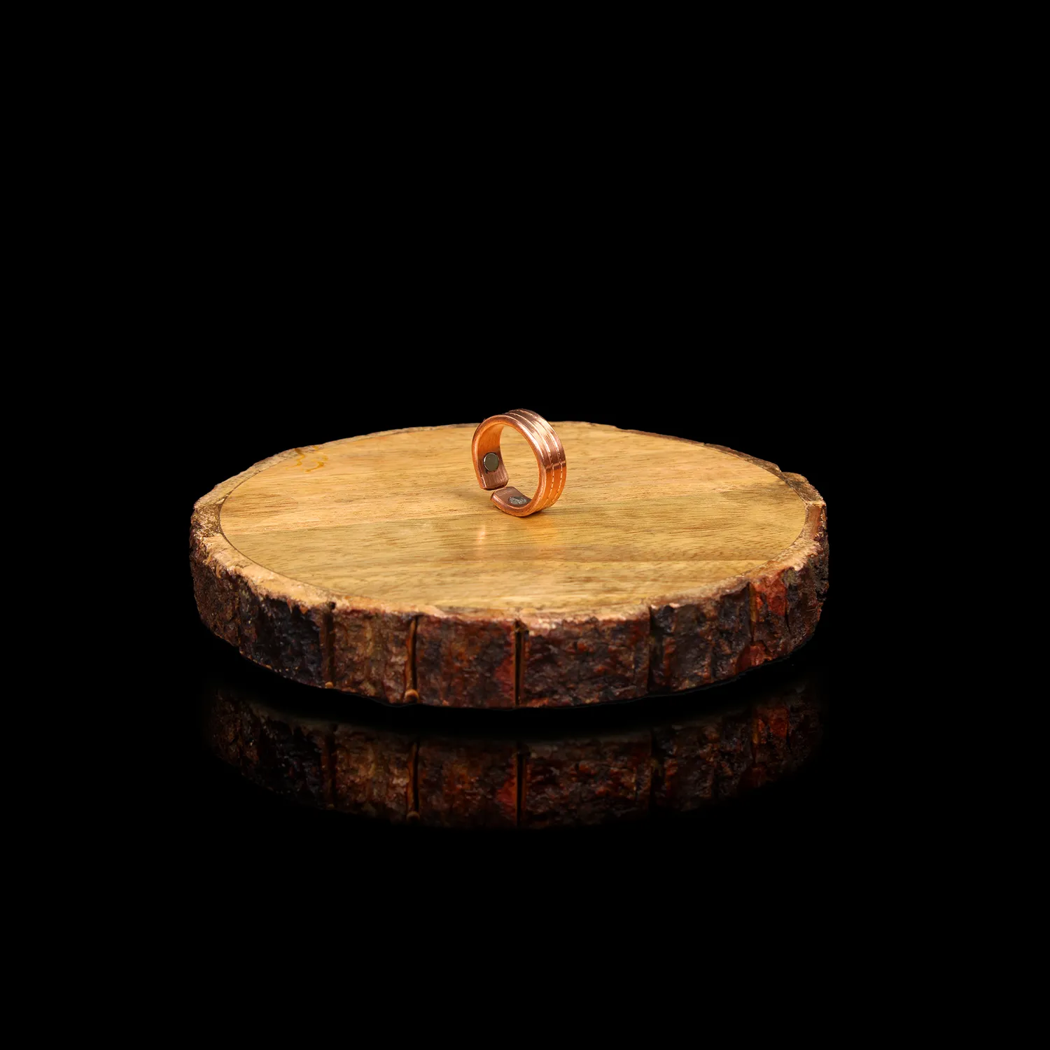 El'Cobre Design 2 kobberring med magnet justerbar