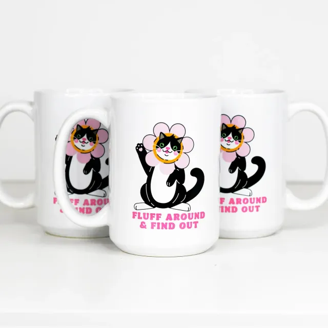 Mugsby Fluff Around and Find Out krus 325 ml sjov