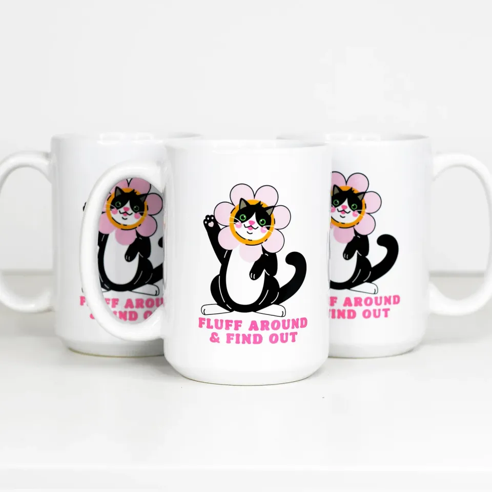 Mugsby Fluff Around and Find Out krus 325 ml sjov