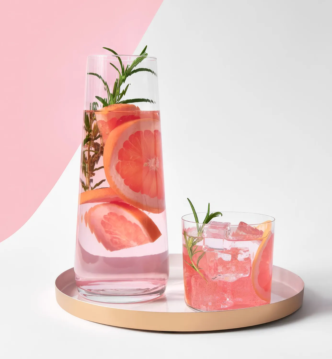 Krosno Lumi karaffelsæt glas 5 dele ribbet krystal