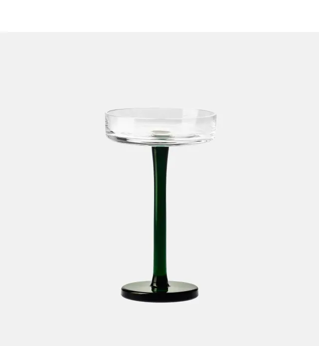 Krosno Heritage 1958 fyrfadsstage 15 cm smaragd krystal