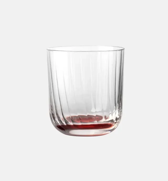 Krosno Bubble vandglas 300 ml rød riflet