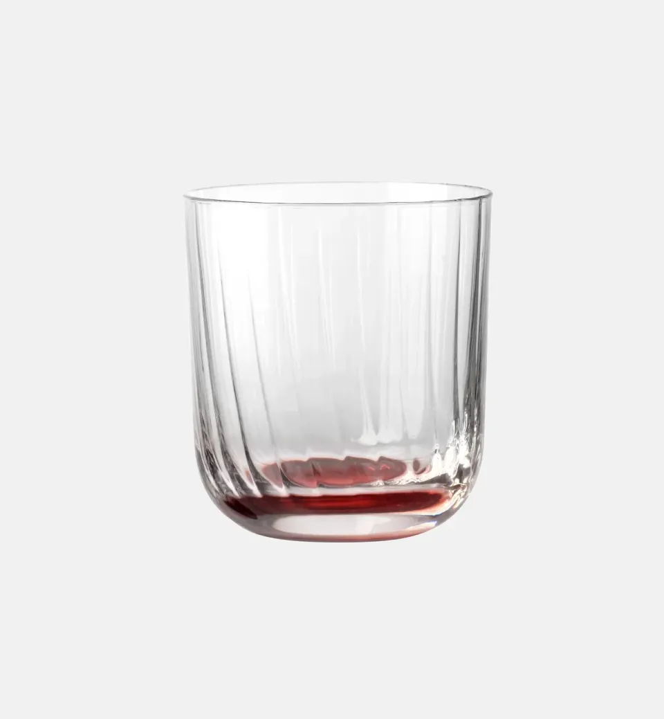 Krosno Bubble vandglas 300 ml rød riflet