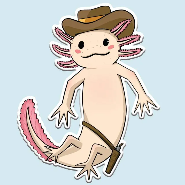 Mugsby Axolotl Cowboy kop 325 ml keramik western