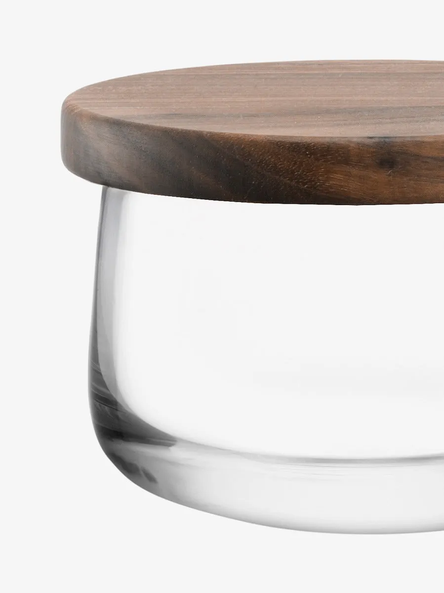 LSA City skål med valnødlåg i glas