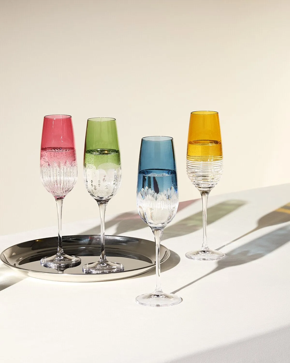 Waterford Mixology champagneglas sæt 4 farvede