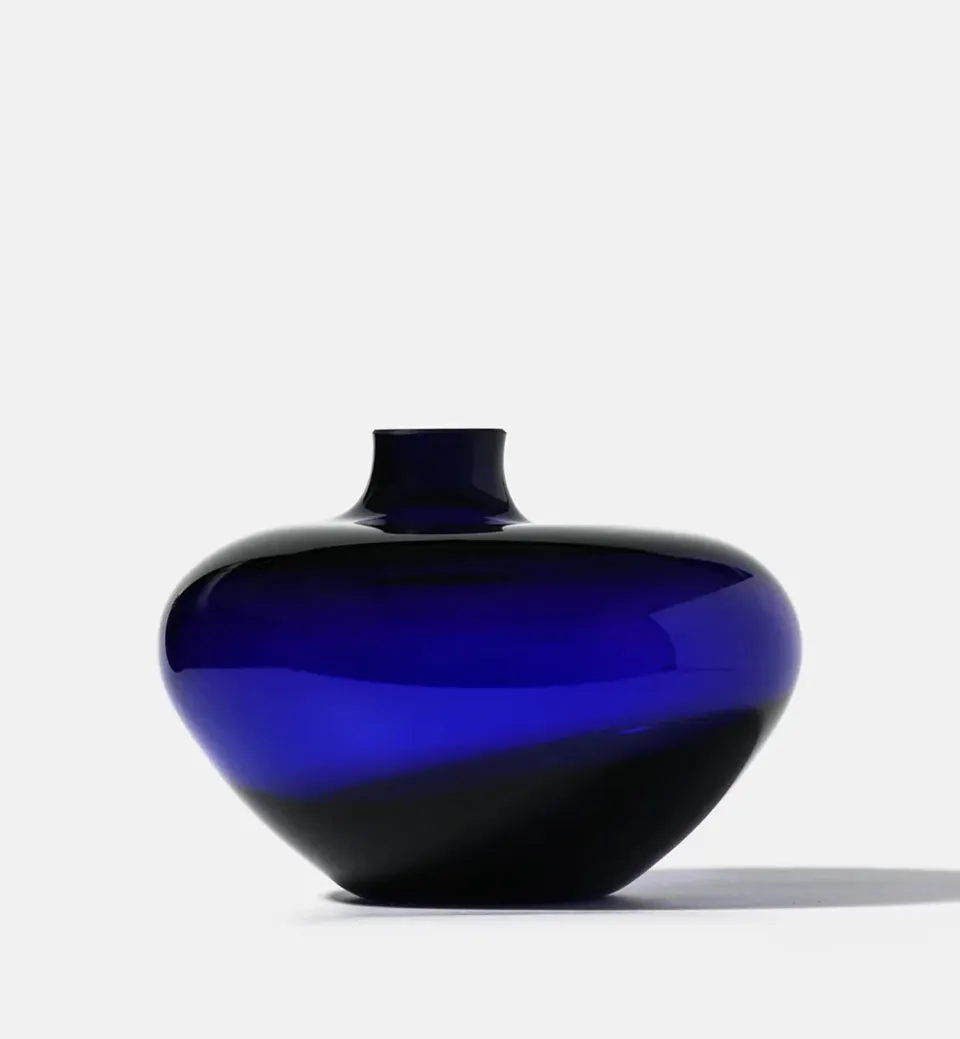 Krosno Pebble 2017 vase 16 cm cobalt