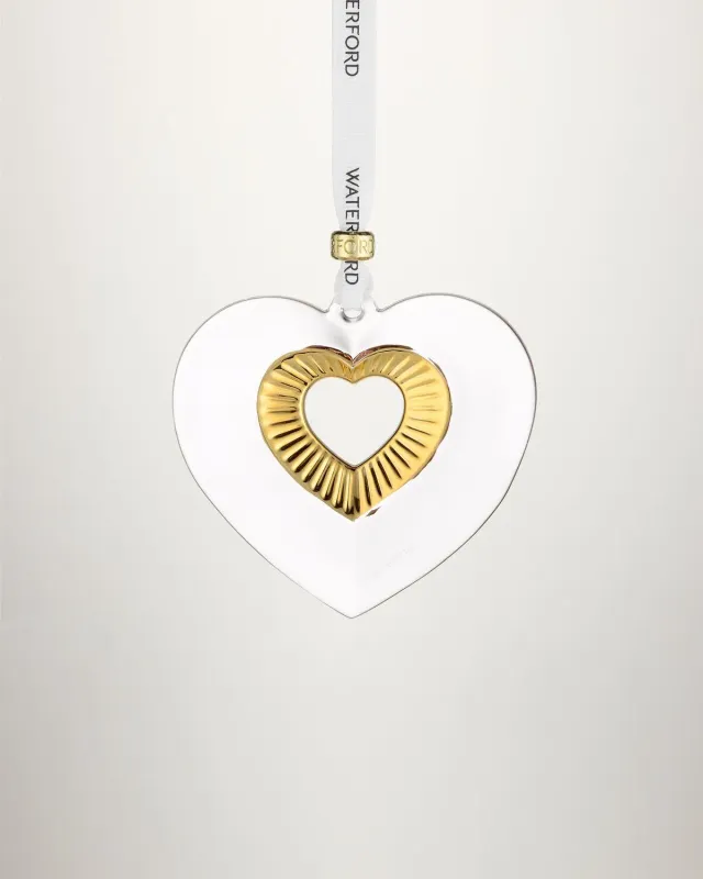 Waterford Christmas Heart julepynt guld hjerte