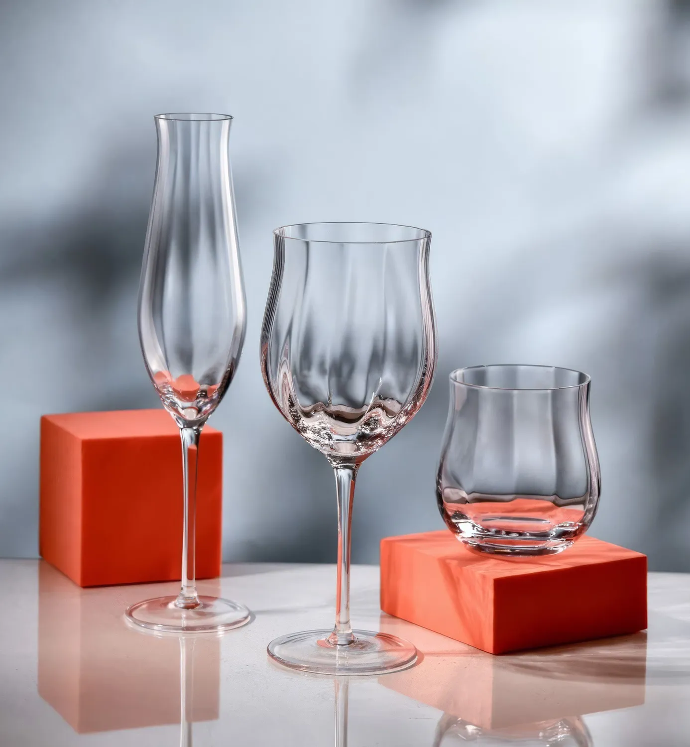 Krosno Fiore glassæt 12 dele klart krystal