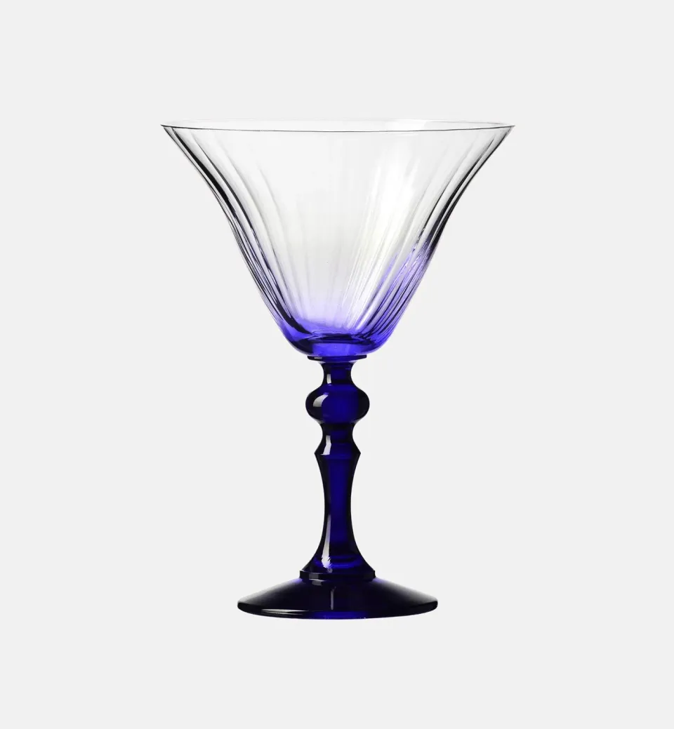 Krosno Ombré martiniglas 170 ml blå stilk