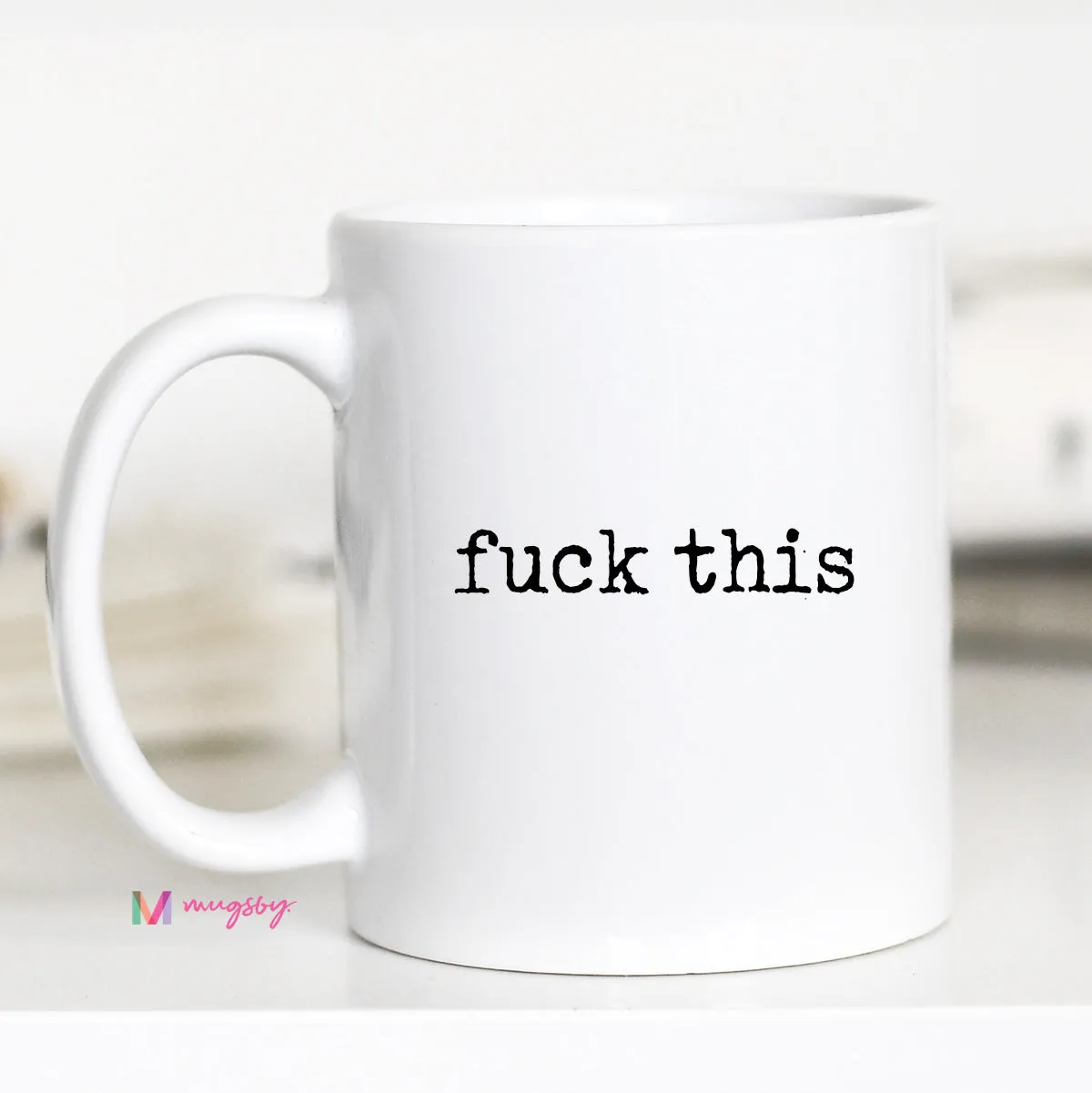 Mugsby F This krus hvid keramik 325 ml sjov