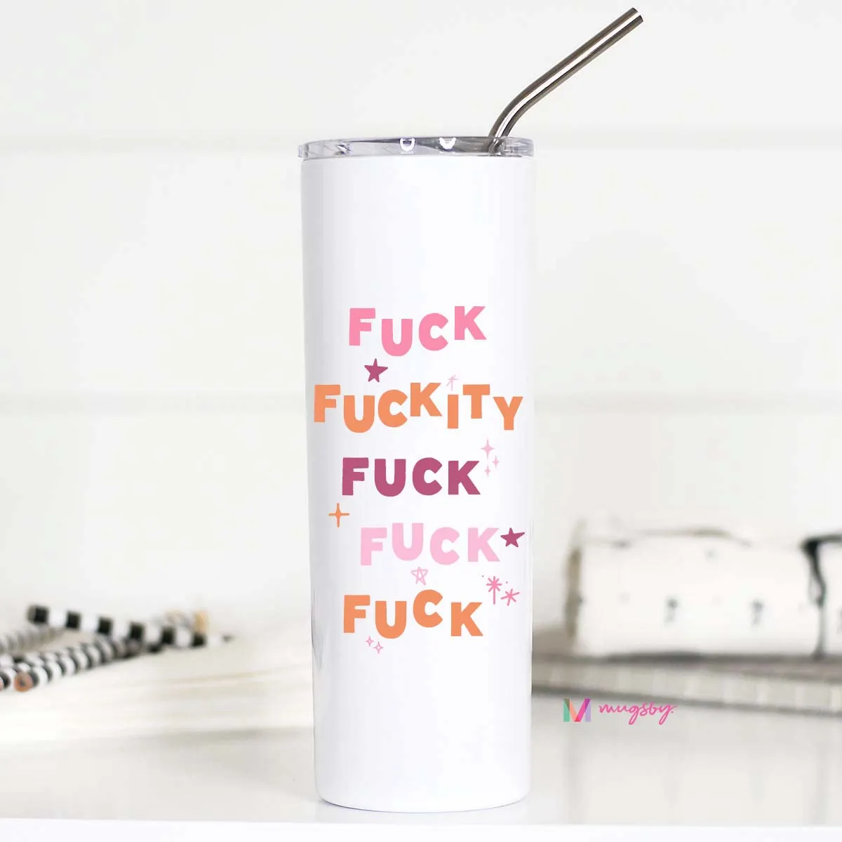 Mugsby Fuck Fuckity Fuck tumbler 591 ml sjov