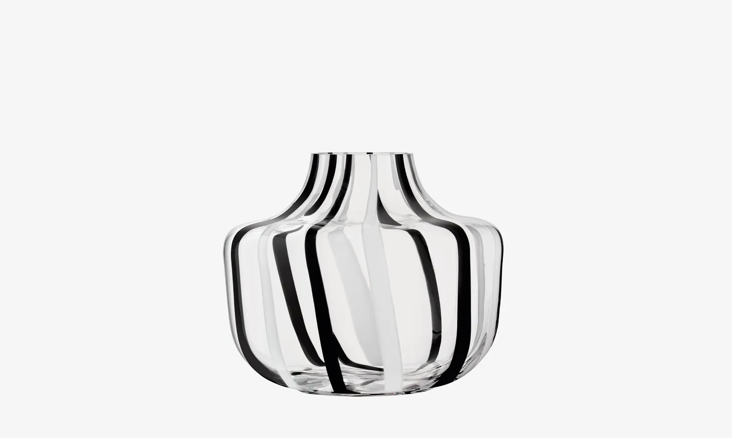 LSA Stripe vase i glas stribet løgformet