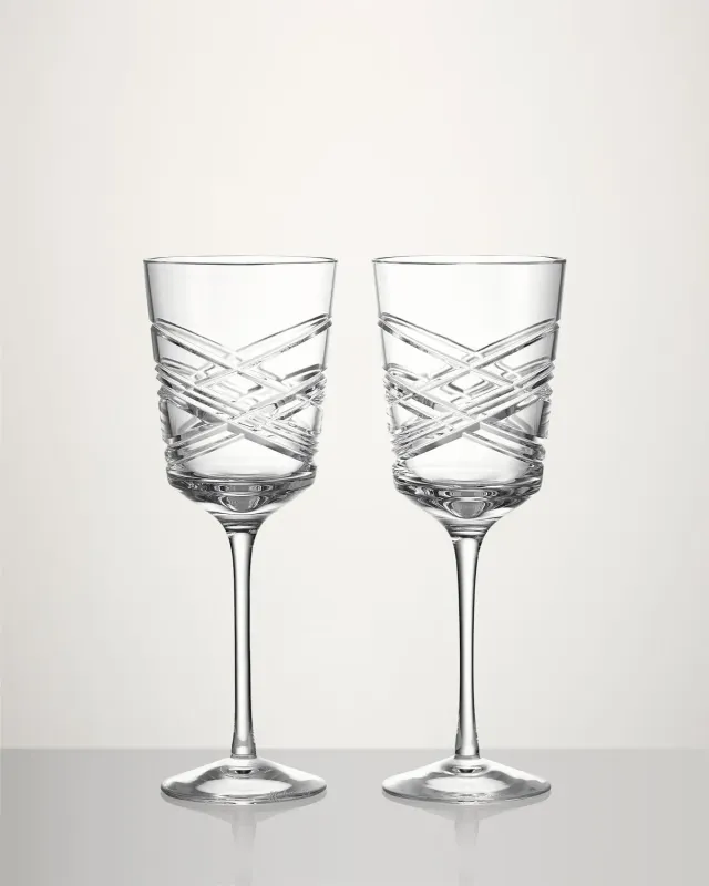 Waterford Aran hvidvinsglas 2 stk krystal