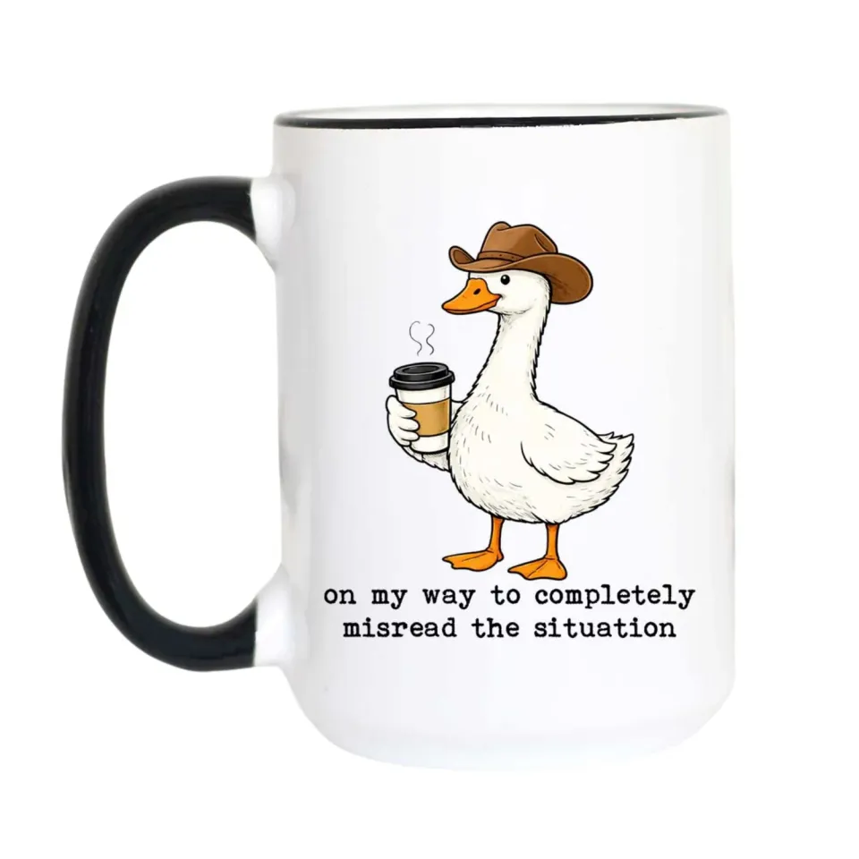 Mugsby Funny Goose keramik kop 325 ml hvid