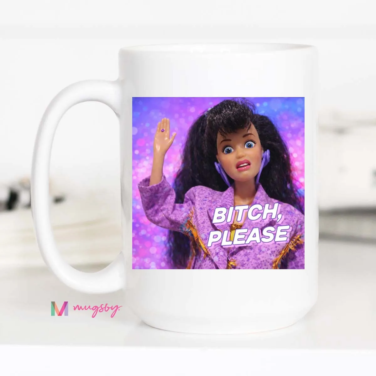 Mugsby Bitch Please krus 325 ml hvid sjov