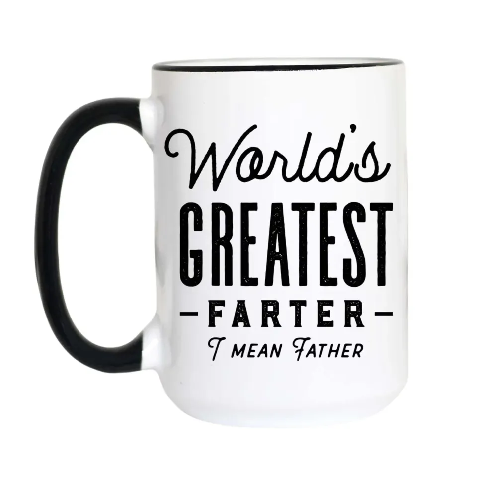 Mugsby World's Greatest Farter krus hvid 325 ml far