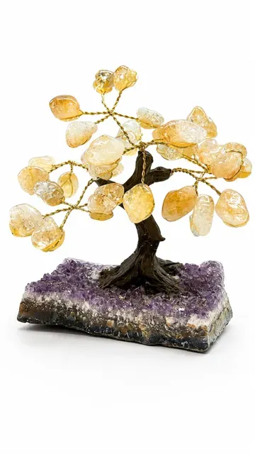 El'Cobre Citrine krystaltræ 10 cm clusterbase