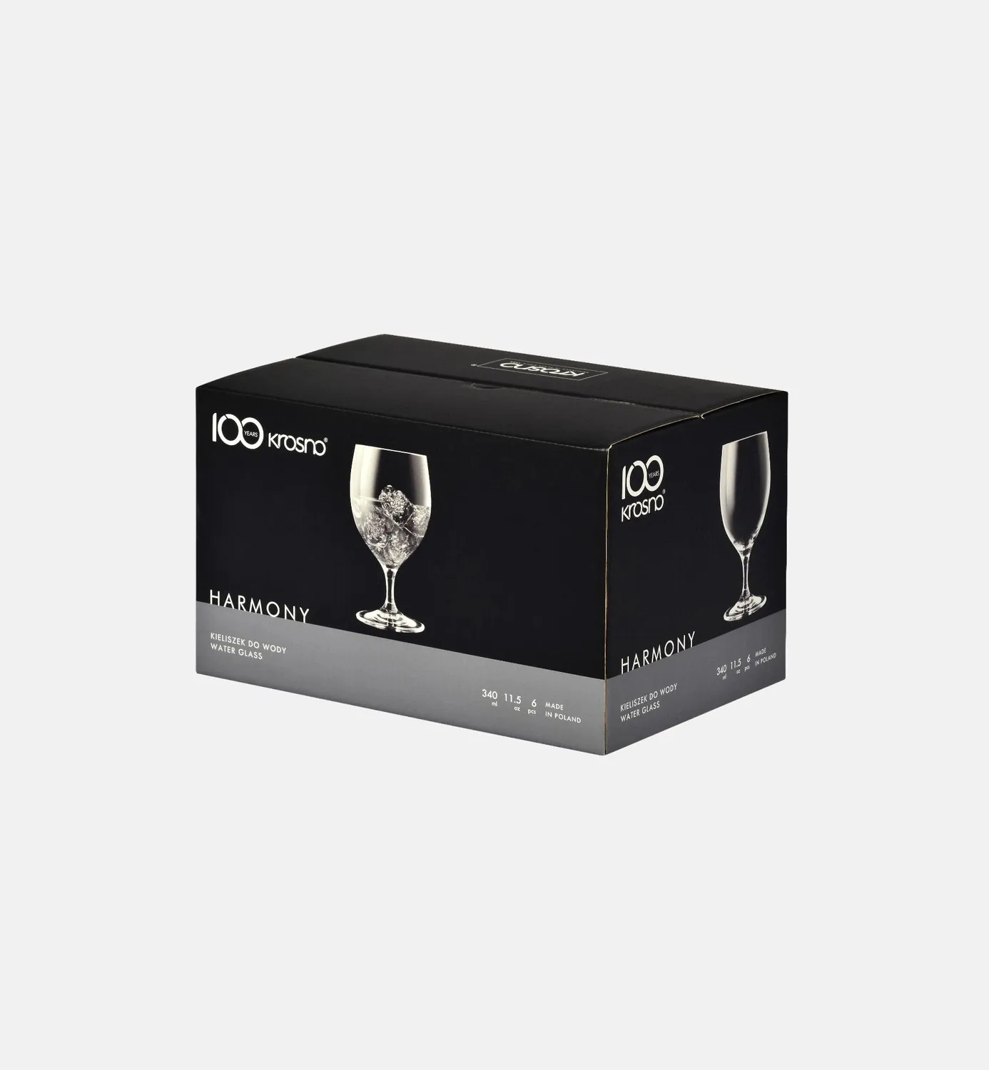 Krosno Harmony vandglas med stilk 340 ml klart glas