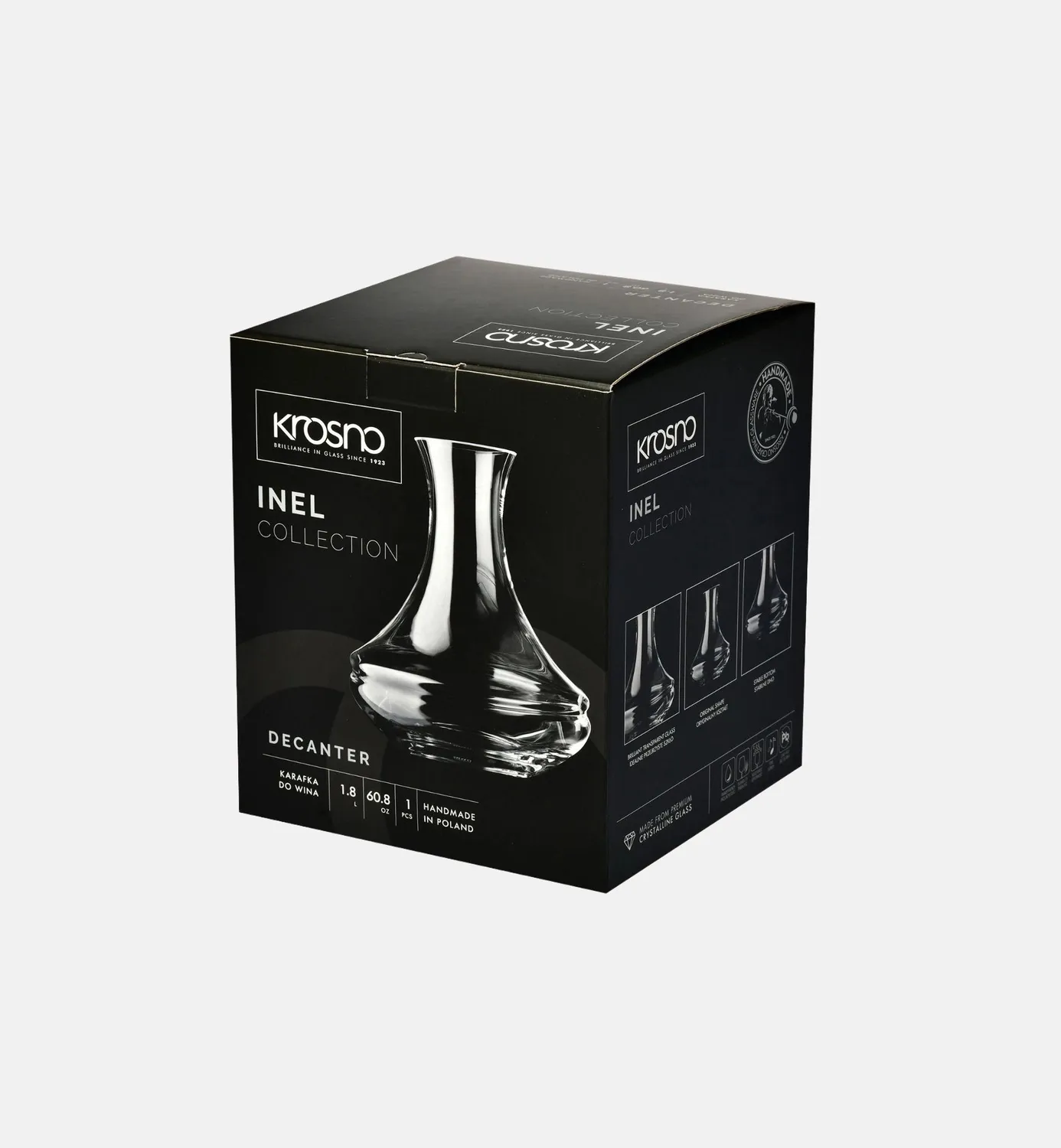 Krosno Inel vinkaraffel 1800 ml klar