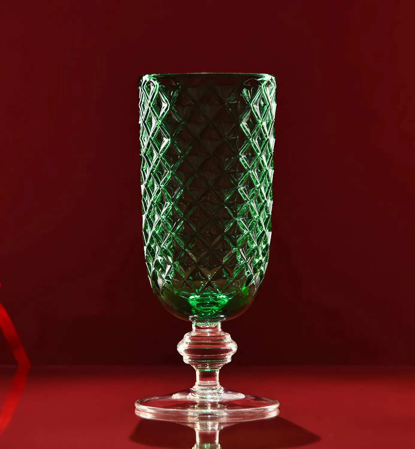 Krosno The Palace 9835 vase 26,5 cm smaragd glasvase