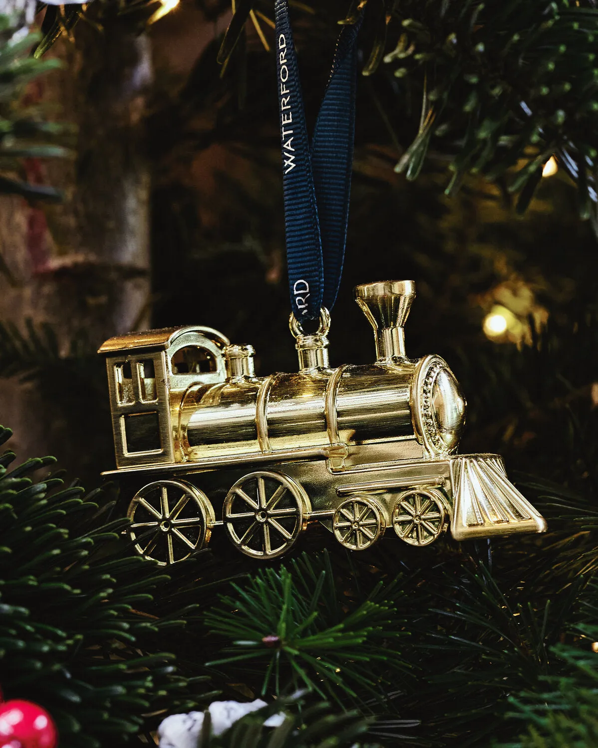 Waterford Steam Train juleophæng guld