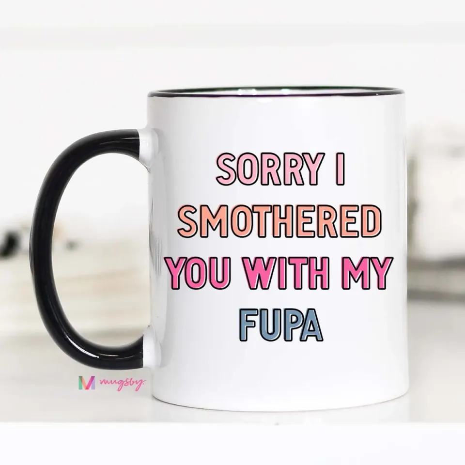 Mugsby Funny FUPA kop 325 ml hvid fræk tekst