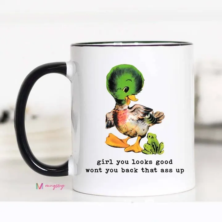 Mugsby Back That Ass Up kop hvid 325 ml sjov