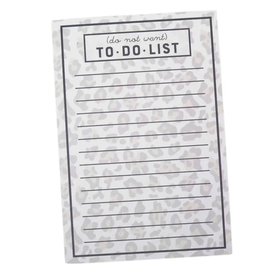 Mugsby Funny Leopard Print To Do List notesblok 50 ark leopard