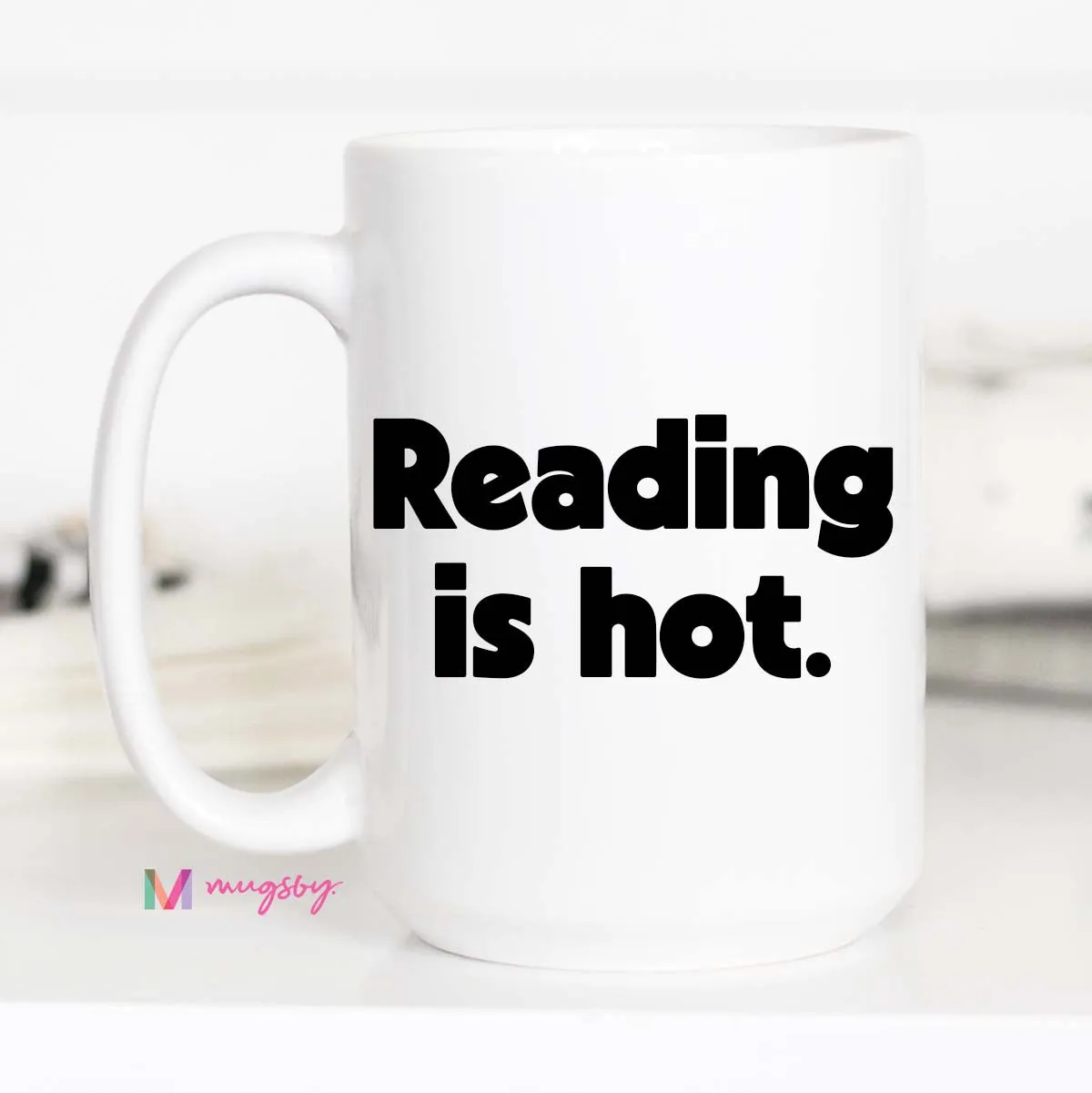 Mugsby Reading Is Hot kop 325 ml bog
