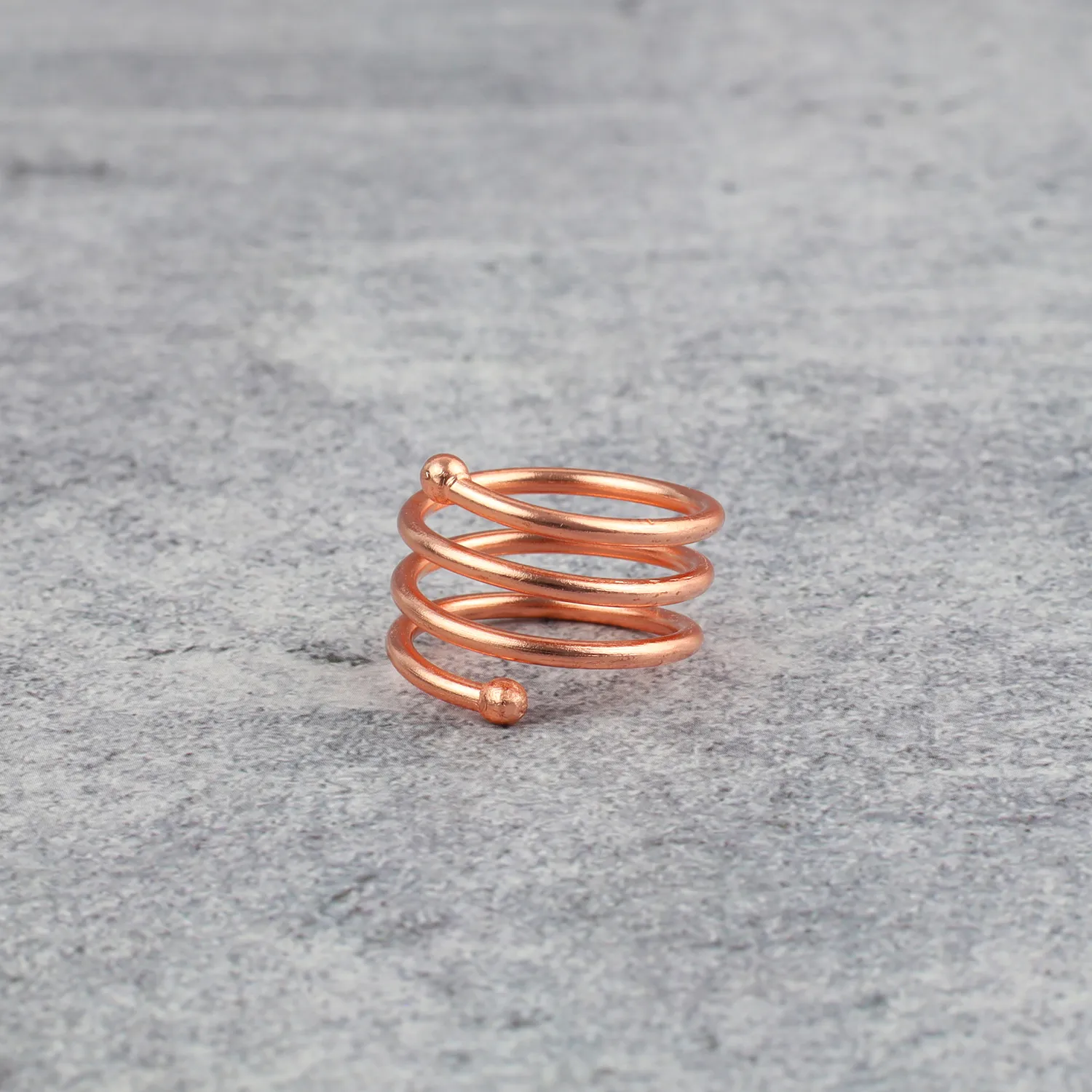 El'Cobre Design 24 kobberring spiral justerbar