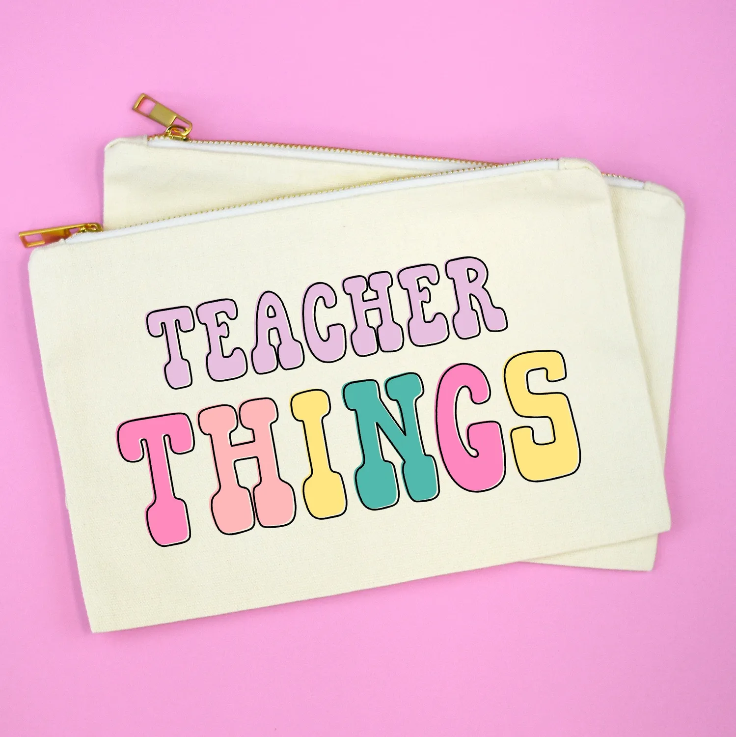 Mugsby Teacher Things makeuppung lærred gave
