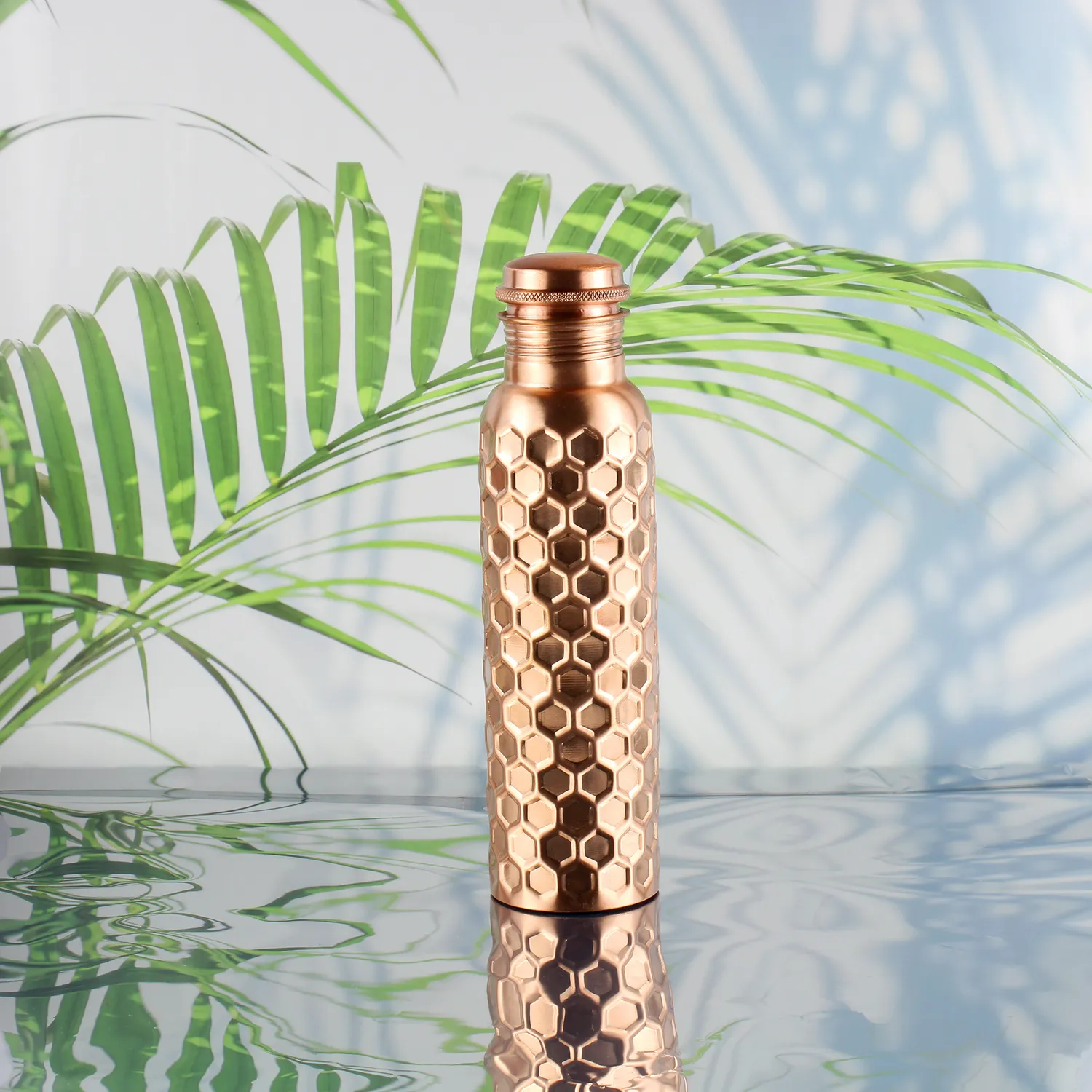 El'Cobre Premium Diamond kobberflaske 1000 ml hamret