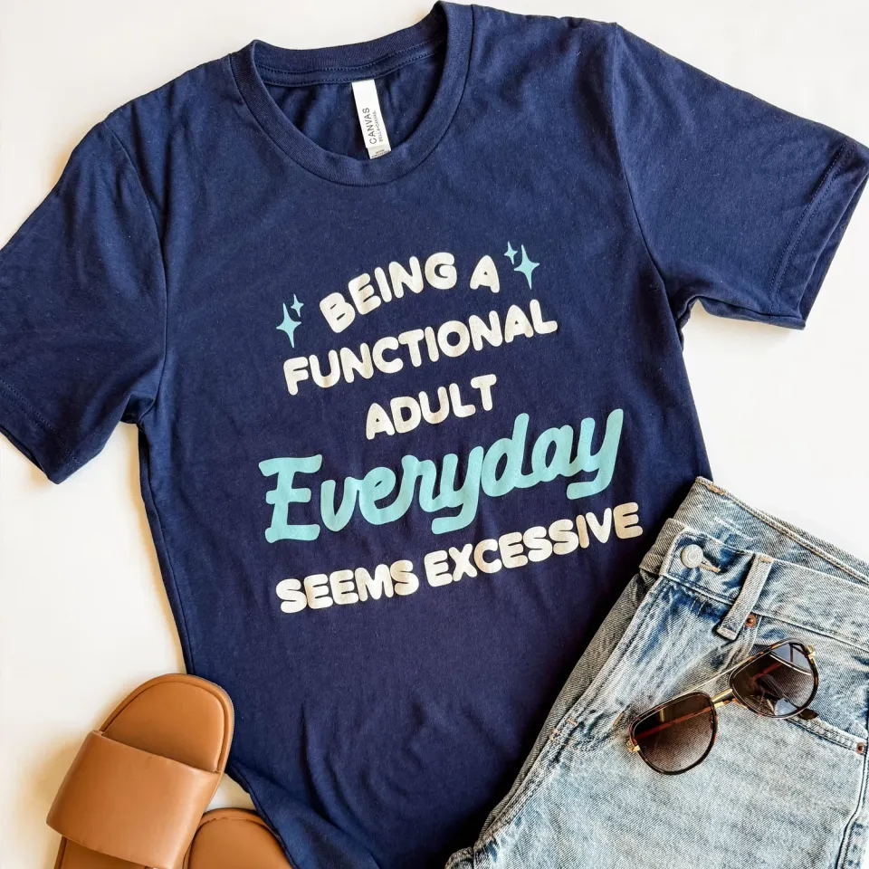 Mugsby Functional Adult T-shirt S navy bomuld